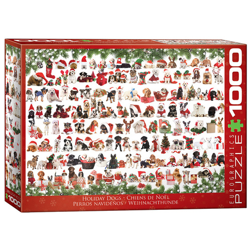 Eurographics Holiday Dogs Jigsaw Puzzle 1000 Pieces (EUR60939)