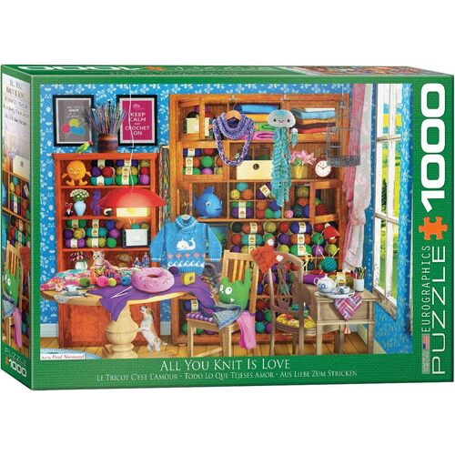 Eurographics All You Knit is Love Jigsaw Puzzle 1000 Pieces (EUR65405)