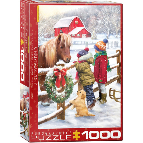 Eurographics Christmas Pony Jigsaw Puzzle 1000 Pieces