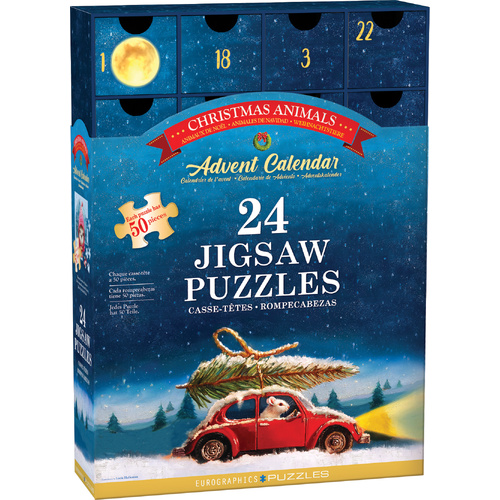 Eurographics Christmas Animals Advent Calendar Jigsaw Puzzle 1200 Pieces