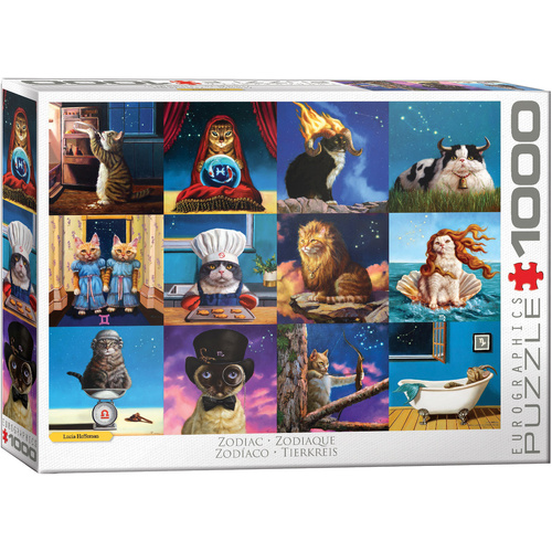 Eurographics Zodiac Cats Jigsaw Puzzle 1000 Pieces