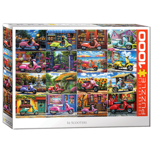 Eurographics 16 Scooters Jigsaw Puzzle 1000 Pieces (EUR65916)