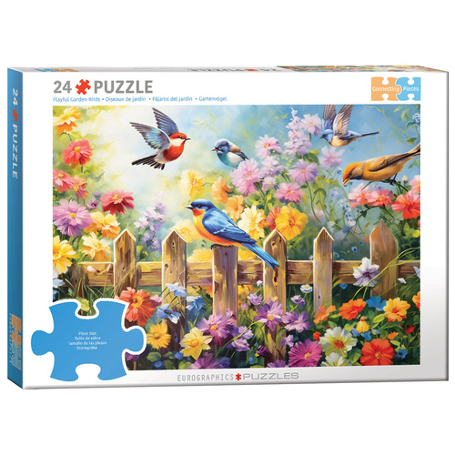 Eurographics Connecting Pieces Garden Birds Jigsaw Puzzle 24 Pieces (EUR66017)
