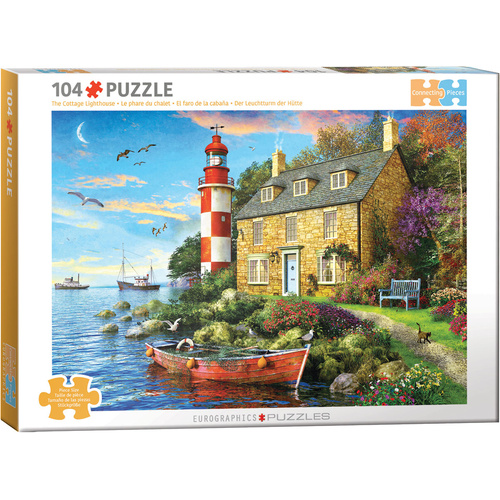 Eurographics Connecting Pieces Cottage Lighthouse Jigsaw Puzzle 104pc (EUR66024)