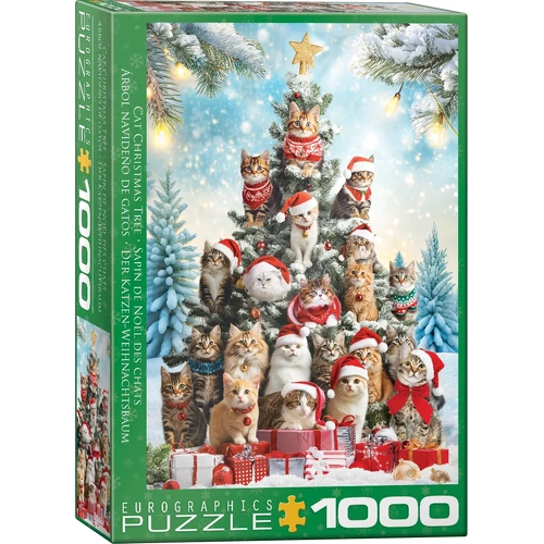 Eurographics Christmas Tree Cats Jigsaw Puzzle 1000 Pieces