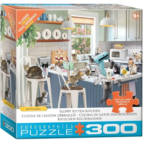 Eurographics Sloppy Kitten Kitchen Jigsaw Puzzle XL 300 Pieces