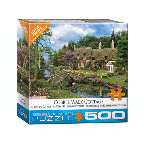 Eurographics Cobble Walk Cottage Family Jigsaw Puzzle Large 500pcs (EUR88457)