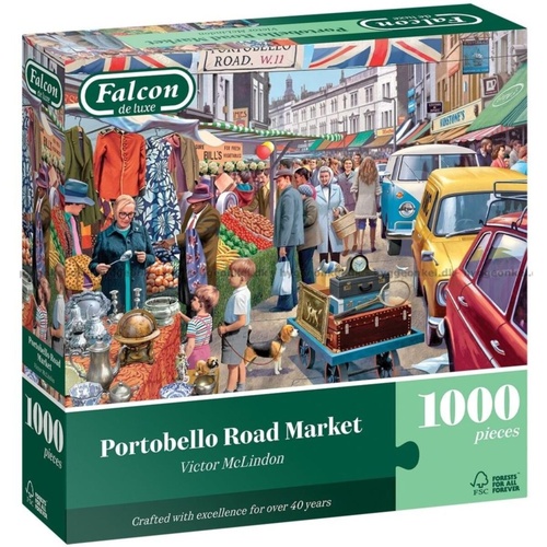 Falcon De Luxe Portobello Road Market Jigsaw Puzzle 1000 Pieces