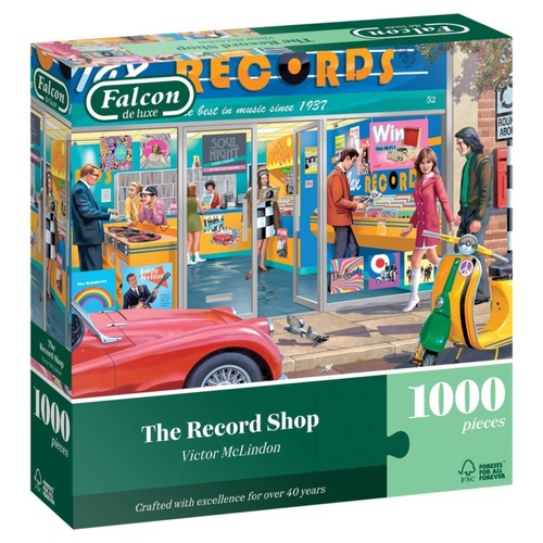 Falcon De Luxe The Record Shop Jigsaw Puzzle 1000 Pieces