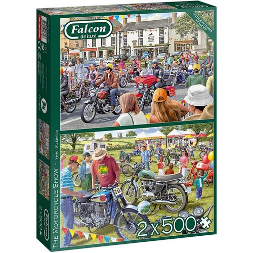 Falcon De Luxe The Motorcycle Show Jigsaw Puzzles 2 x 500 Pieces (FAL11312)