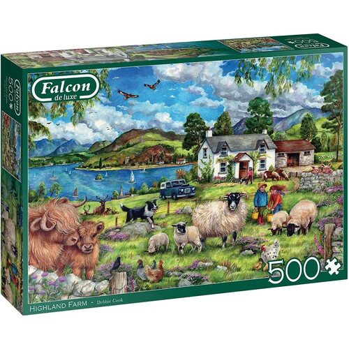 Falcon De Luxe Highland Farm Jigsaw Puzzle 500 Pieces (FAL11332)