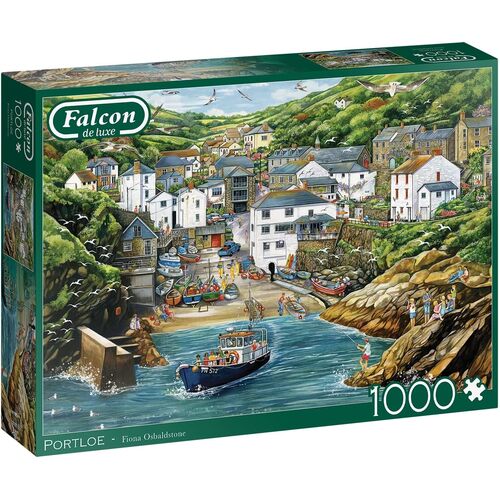Falcon De Luxe Portloe Harbour Jigsaw Puzzle 1000 Pieces (FAL11349)