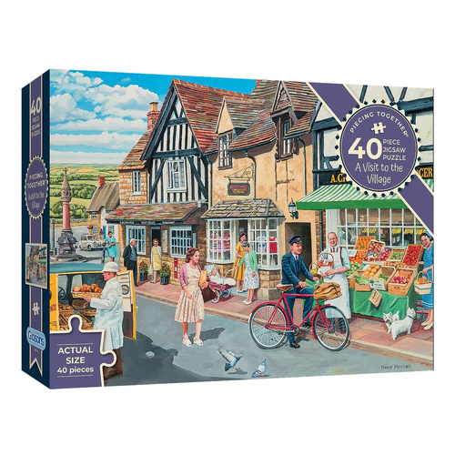 Gibsons Piecing Together Village Visit Jigsaw Puzzle 40 Pieces (GIB022643)