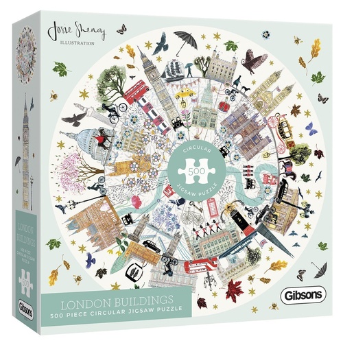 Gibsons London Buildings Circular Jigsaw Puzzle 500 Pieces