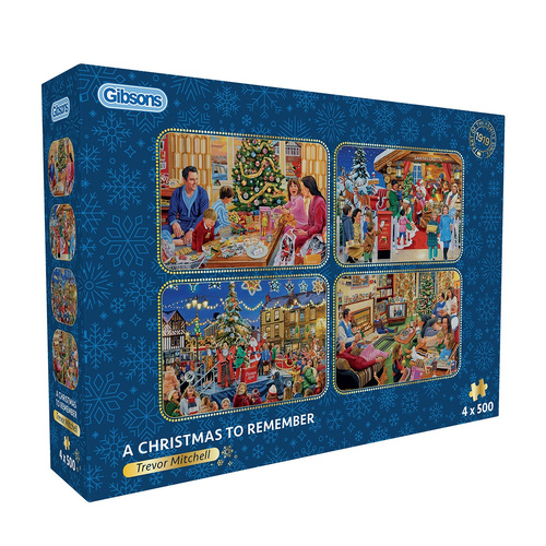 Gibsons A Christmas to Remember Jigsaw Puzzle 4 x 500 Pieces
