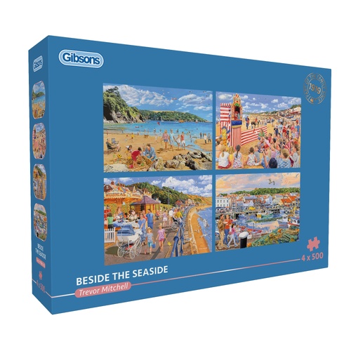 Gibsons Beside the Seaside by Trevor Mitchell Jigsaw Puzzles 4 x 500 Pieces