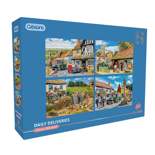 Gibsons Daily Deliveries by Trevor Mitchell Jigsaw Puzzles 4 x 500 Pieces