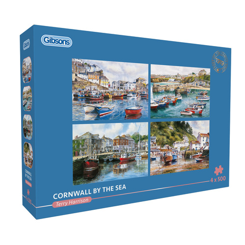 Gibsons Cornwall by the Sea by Terry Harrison Jigsaw Puzzles 4 x 500 Pieces