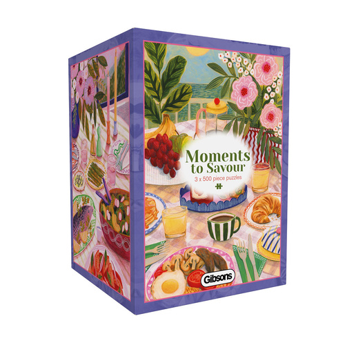 Gibsons Moments to Savour by Lee Foster-Wilson Jigsaw Puzzles 3 x 500 Pieces