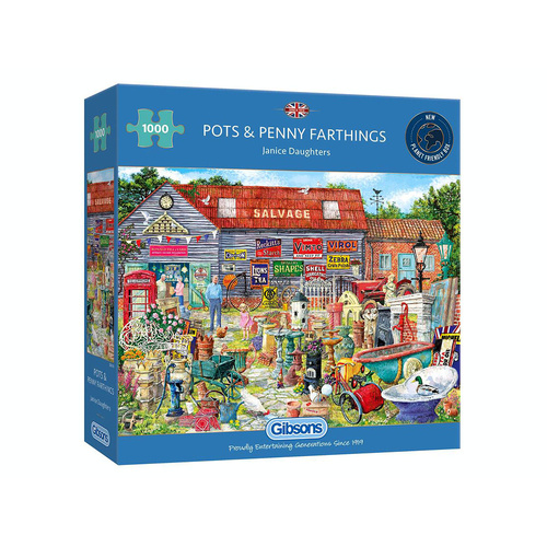 Gibsons Pots & Penny Farthings Jigsaw Puzzle 1000 Pieces (GIB063189)