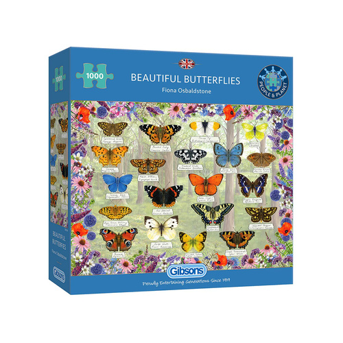 Gibsons Beautiful Butterflies Jigsaw Puzzle 1000 Pieces (GIB063660)
