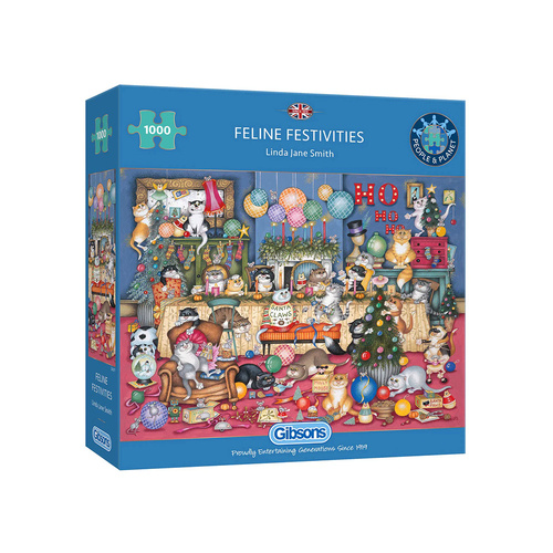 Gibsons Feline Festivities Jigsaw Puzzle 1000 Pieces (GIB063714)
