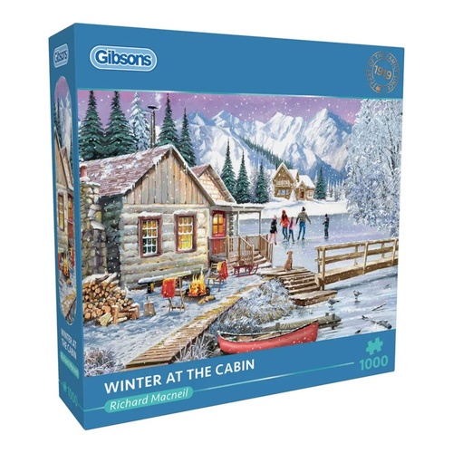 Gibsons Winter at the Cabin Jigsaw Puzzle 1000 Pieces
