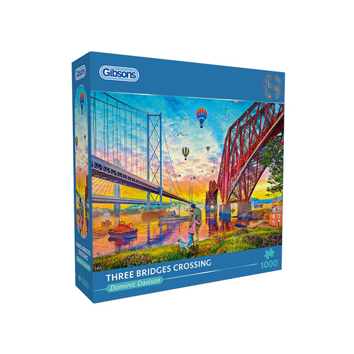 Gibsons Three Bridges Crossing Jigsaw Puzzle 1000 Pieces (GIB064247)