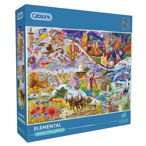 Gibsons Elemental by Janice Daughters Jigsaw Puzzle 1000 Pieces