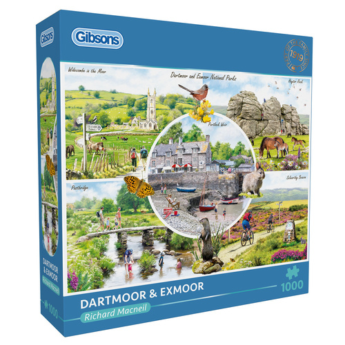 Gibsons Dartmoor & Exmoor by Richard Macneil Jigsaw Puzzle 1000 Pieces