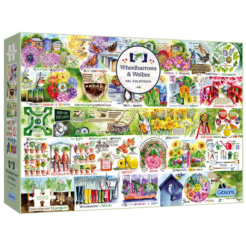 Gibsons Wheelbarrows & Wellies Jigsaw Puzzle 1000 Pieces (GIB071061)