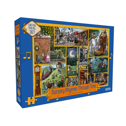 Gibsons Nursery Rhymes Through Time Jigsaw Puzzle 1000 Pieces (GIB071399)
