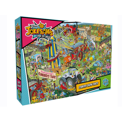 Gibsons Jokesaws Country Show Chaos Jigsaw Puzzle 1000 Pieces (GIB071429)