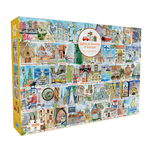 Gibsons Sights & Sounds of Europe Jigsaw Puzzle 1000 Pieces