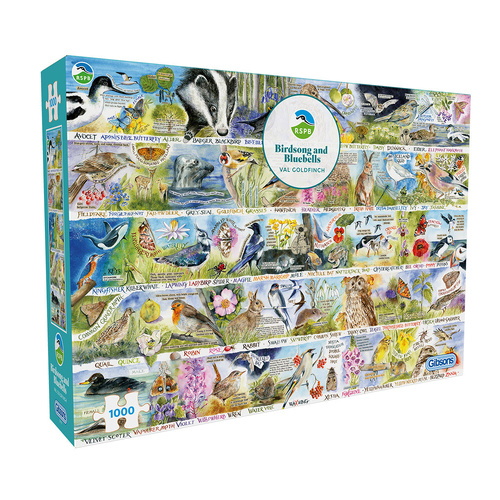 Gibsons RSPB: Birdsong & Bluebells Jigsaw Puzzle 1000 Pieces