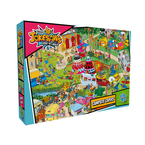 Gibsons Jokesaws Campsite Capers Jigsaw Puzzle 1000 Pieces (GIB071597)