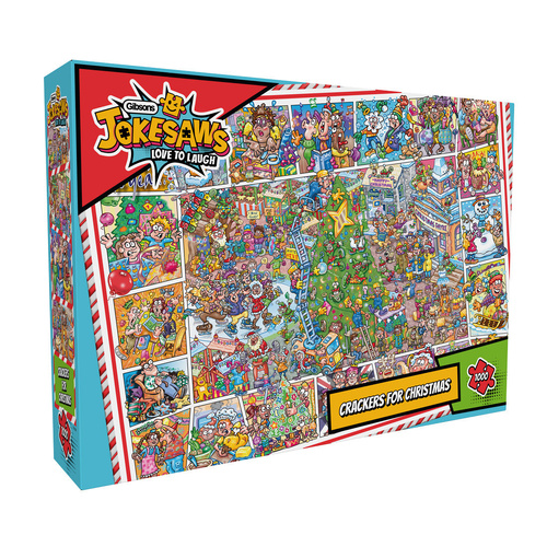Gibsons Jokesaws Crackers for Christmas Jigsaw Puzzle 1000 Pieces