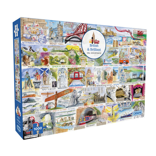 Gibsons British & Brilliant Jigsaw Puzzle 1000 Pieces