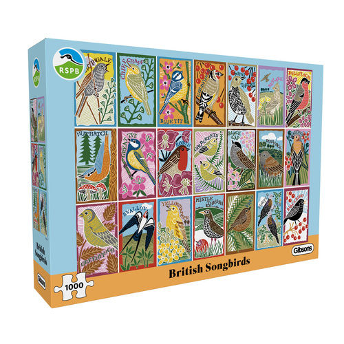 Gibsons RSPB: British Songbirds by Kate Heiss Jigsaw Puzzle 1000 Peces