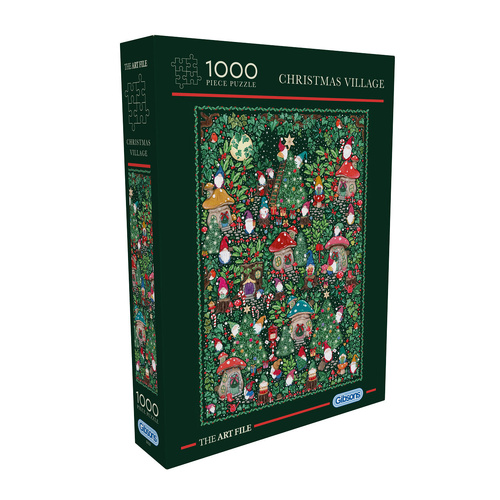Gibsons The Art File: Christman Village Jigsaw Puzzle 1000 Pieces