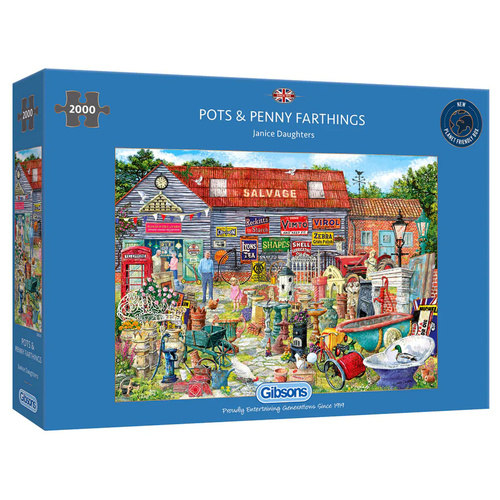 Gibsons Pots & Penny Farthings Jigsaw Puzzle 2000 Pieces (GIB080209)