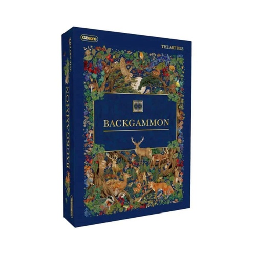 Gibsons The Art File: Backgammon Family Board Game 2-Players Ages 6+