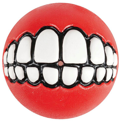 Rogz Grinz Ball Interactive Dog Toy Red Large 78mm