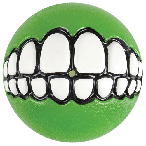 Rogz Grinz Ball Interactive Dog Toy Lime Large 78mm