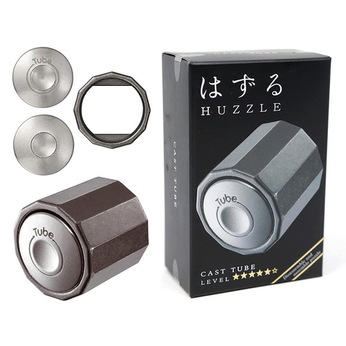 Hanayama Huzzle Level 5 Cast Tube Brain Teaser Puzzle (HAN90171)