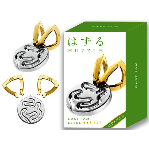 Hanayama Huzzle Cast Round Jam Brain Teaser Puzzle L3 (HAN90194)
