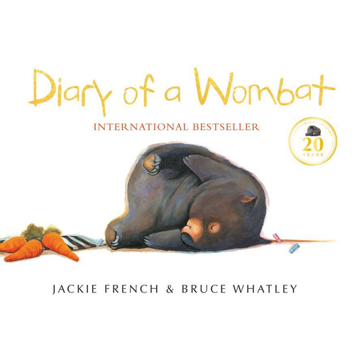 Diary of a Wombat by Jackie French & Bruce Whatley Childrens Book (HAR198366)