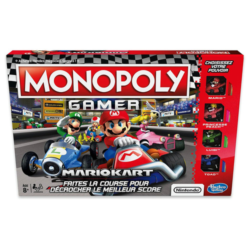 Monopoly Gamer Mario Kart Family Game 2-4 Players Ages 8+ (HASE1870)