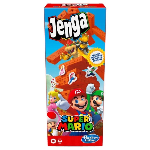 Jenga Super Mario Fun Challenging Family Game 2-4 Players Ages 8+