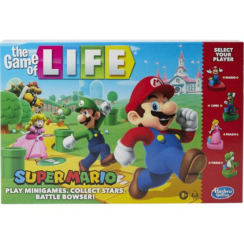 Hasbro The Game of Life Super Mario Board Game 2-4 Players Ages 8+ (HASE9488)